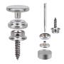 crafts man 150 PCS Canvas Snap Kit Tool,Metal Screws Snaps Marine Grade 3/8'' Socket Stainless Steel Boat Canvas Snaps with 2 Pcs Setting Tool for Boat Cover Furniture (150 pcs)