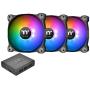 Thermaltake Pure Plus 12 RGB TT Premium Edition 120mm Software Enabled Circular 9 Controllable LEDs RGB PWM Case Radiator Fan 3Pack, TT RGB PLUS Software, AI Interactive Voice Control CL-F063-PL12SW-A