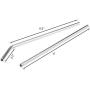 Kichwit Stainless Steel Smoothie Straws - Reusable Wide Metal Drinking Straws - 8 Pack with 2 Cleaning Brushes - 9 Inch Long, 5/16 Inch Wide