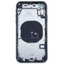 Group Vertical Replacement Back Glass Midframe Housing Full Assembly Compatible with Apple iPhone XR (A1984, A2105, A2106, A2108) (6.1'') (Black)