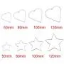 FANFA Metal Hoop Craft Five-Pointed Star Welded Love Heart Decorations Supplies Hoop DIY Parts Metal(200mmFive-pointed Star)