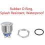 ESUPPORT Car 19mm Momentary Stainless Metal Push Button Switch 3A/250V 2Pin Pack of 5