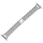 KM for Apple Watch Band 38/40mm 42/ 44mm Women Men with Three Bead Diamond Metal Stainless Steel Strap, Apple Watch Replacement Wristband Strap (Silver, 38mm/40mm)