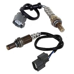 Kwiksen 234-9064 234-4733 Heated 2Pcs Air Fuel Ratio O2 Oxygen Sensor 1 Sensor 2 Upstream Downstream Replacement for Element 2003-2011 2.4L