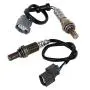 Kwiksen 234-9064 234-4733 Heated 2Pcs Air Fuel Ratio O2 Oxygen Sensor 1 Sensor 2 Upstream Downstream Replacement for Element 2003-2011 2.4L