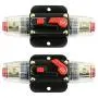 40A Inline Circuit Breaker Reset Fuse, 12V-24V DC Reset Fuse Holder 40 amp with Manual Reset for Car Audio Stereo Switch and Solar Inverter System (2 Pack) 40A Inline Circuit Breaker Reset Fuse, 12V-24V DC Reset Fuse Holder 40 amp with Manual Reset for Car Audio Stereo Switch and Solar Inverter System (2 Pack)