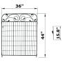 MTB Black Coated Steel Decorative Garden Fence Panel 8 Leaves, 44 x 36-inch (Pkg of 4, Linear Length 12 feet) Metal Border Folding Fence