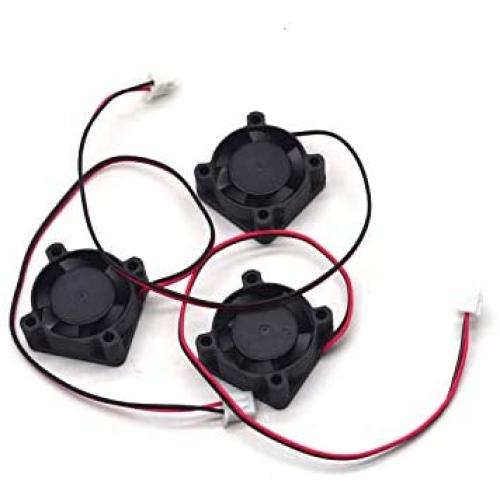 Antrader 3-Pack 12V 0.1A 2Pin 25mm x25mm x10mm DC Small Mini Brushless Cooling Fan