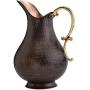 CopperBull Heavy Gauge 100% Pure Solid Hammered Copper Moscow Mule Water Pitcher, 70 fl. Oz (Antiqued Copper)