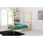 DHP Metal Canopy Bed with Sturdy Bed Frame - Twin Size (Gold)