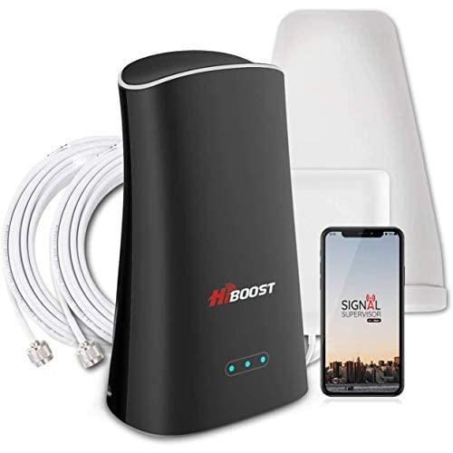 HiBoost Cell Phone Signal Booster for Home & Office - 5 Band Signal Booster up to 3,000 Sq ft - Compatible with AT&T, T-Mobile, Verizon, Sprint, and US Cellular with APP