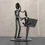 Handmade Auto Part Pediatricians Appointment Sculpture (Mexico) Grey Metal Handmade Auto Part Pediatricians Appointment Sculpture (Mexico) Grey Metal