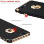 iPhone 8 Plus Case, Ultra Slim Flexible iPhone 8 Plus Matte Case, Styles 3 in 1 Electroplated Shockproof Luxury Cover Case for iPhone 8 Plus (Black)