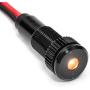 PLUG-N-PLAY Instrument Cluster LED Indicator Light Dash Bulbs. Aluminum Pilot Lights. Color Acrylic Lens. Flush Panel Mount 5/16'' 8mm 12V for Speedometer Odometer Tachometer (Black Bezel, Amber LED)