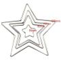 FANFA Metal Hoop Craft Five-Pointed Star Welded Love Heart Decorations Supplies Hoop DIY Parts Metal(200mmFive-pointed Star)