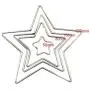 FANFA Metal Hoop Craft Five-Pointed Star Welded Love Heart Decorations Supplies Hoop DIY Parts Metal(200mmFive-pointed Star)