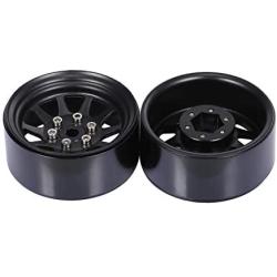 YU-NIYUT 2pcs/Set 1.9inch Metal Beadlock Wheel Rims Kit RC Car Spare Parts Accessories for 1/10 Hsp RC Crawler Buggy Car