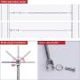 Muzata 10 Set Stainless Steel Cable Railing Kits for 1/8'' Wire Rope,Including 10Pack Jaw Swage Stud Turnbuckles,20Pack Fork Terminal Lag Screw Eyes,T316 Marine Grade CK08,Series CA1 CD1 CS1