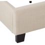 Roundhill Furniture Nantarre Fabric Tufted Wingback Upholstered Bed with Nailhead Trim, King, Tan