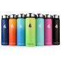 Hydro Cell Stainless Steel Water Bottle w/ Straw & Wide Mouth Lids (40oz 32oz 24oz 18oz) - Keeps Liquids Hot or Cold with Double Wall Vacuum Insulated Sweat Proof Sport Design (White/Pink 24 oz)