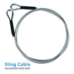 Zip Line Sling Cable, Wire Rope, 8/11/14 Foot, 3/16In (14 Foot)