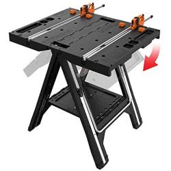 WORX Pegasus Multi-Function Work Table and Sawhorse with Quick Clamps and Holding Pegs – WX051