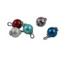 Dovewill 50 Pieces Colourful Charms Dangle Pendant Metal Flower Round Glass Pearl Beads - Silver