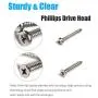 Self Tapping Screws Assortment Set, M3/M4/M5/M6 304 Stainless Steel Sheet Metal Screws Kit, Casaon Phillips Drive Wood Screw Assortment 570pcs (285pcs Round Head and 285pcs Flat Head)