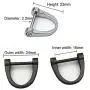 6 Pieces D Rings Screw in Shackle 24mm Horseshoe Buckle Horseshoe Shape D Ring D-Shaped Metal Hoop Locking One Screwdriver Use for DIY Leather Craft Purse Replacement 6 Pieces D Rings Screw in Shackle 24mm Horseshoe Buckle Horseshoe Shape D Ring D-Shaped Metal Hoop Locking One Screwdriver Use for DIY Leather Craft Purse Replacement