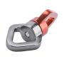 NovelBee 30KN Swing Swivel with 2 Carabiners,360 Degree Free Noiseless Rotation Hanging Accessory (Orange-Gray)