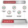 Premium Clean Dirty Dishwasher Magnet - Dishwasher Management Made Easy - 100% Metal and Acrylic, Easy-to-Read Labels, Magnetized Slider - Dishwasher Magnet Clean Dirty - Silver