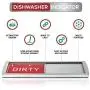 Premium Clean Dirty Dishwasher Magnet - Dishwasher Management Made Easy - 100% Metal and Acrylic, Easy-to-Read Labels, Magnetized Slider - Dishwasher Magnet Clean Dirty - Silver
