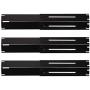 BBQ funland (3-Pack Universal Adjustable Porcelain Steel Replacement Heat Plate Shield, Heat Tent, Flavorizer Bar, Burner Cover, Flame Tamer for Gas Grill, Extends from 11.75'' up to 21'' L