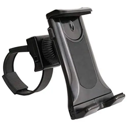Sunny Health & Fitness Mobile Phone and Tablet Clamp Mount Holder for Bikes, Ellipticals, Treadmills and Other Handlebar Fitness Equipment Sunny Health & Fitness Mobile Phone and Tablet Clamp Mount Holder for Bikes, Ellipticals, Treadmills and Other Handlebar Fitness Equipment