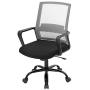 Office Chair Ergonomic Desk Task Chair Mesh Computer Chair Mid-Back Mesh Home Office Swivel Chair Modern Executive Chair with Wheels Armrests Lumbar Support (Grey)