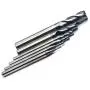 OSCARBIDE End Mills Set 4 Flutes for Steels,Square CNC Carbide Milling Cutter Dia（1 2 3 4 6 8mm) TiAN Coated Spiral Router Bits,6 Pieces