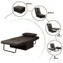 Diophros Ottoman Sofa Bed, 4 in 1 Multi-Function Folding Sleeper Guest Sofa Chair Convertible Sofa for Living Room (Deep Brown) Diophros Ottoman Sofa Bed, 4 in 1 Multi-Function Folding Sleeper Guest Sofa Chair Convertible Sofa for Living Room (Deep Brown)