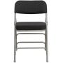 Flash Furniture HERCULES Series Premium Curved Triple Braced & Double Hinged Black Pin-Dot Fabric Metal Folding Chair