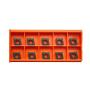 Accusize Industrial Tools 1 by 12 Rh Sclcr Indexable Boring Bar Plus 10 Pc Ccmt32.5 Carbide Black and Yellow Inserts, Cvd Coating, P252-S408ins