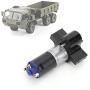 Dilwe RC Motor Gearbox, Metal Transfer Case with Heat Sink RC Upgrade Model Toys for WPL C14 C24 B14 B24 B16 B36(Black)