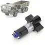 Dilwe RC Motor Gearbox, Metal Transfer Case with Heat Sink RC Upgrade Model Toys for WPL C14 C24 B14 B24 B16 B36(Black)