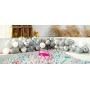 Light Grey Metallic Silver White Balloon Garland Arch Kit 110Pcs Chrome Confetti,Tying Tools+Decorating Strip+Points Stickers+Flower Clips+Ribbon DIY Wedding Decoration Kits Birthday Party