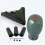 5-Speed Manual Transmission Shift Knob Boot Cover Combo Gunmetal Lever