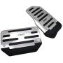 Universal 2 PCS Silver Non-Slip Automatic Car Gas Brake Pedal Cover Pad Metal Plastic Car Gas Brake Foot Pedal Pad Cover Accelerator