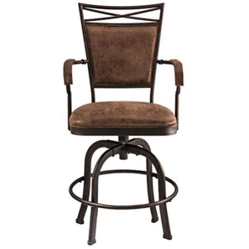 Hillsdale Bridgetown Swivel Tilt Counter Stool, Aged Bronze Finish