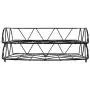 PAG 2 Packs Desktop File Organizer Metal Stackable Horizontal Letter Tray Paper Holder Rack, Black PAG 2 Packs Desktop File Organizer Metal Stackable Horizontal Letter Tray Paper Holder Rack, Black