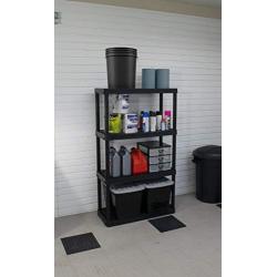 Gracious Living 4 Medium Duty Shelf Unit, 32''X14''X54.5'', Black