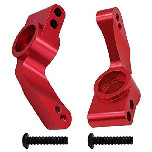 Aluminum Rear Stub Axle Bearing Carriers Upgrade Parts 3752 for Traxxas 1/10 2WD Slash Rustler VXL Stampede Bandit, Red