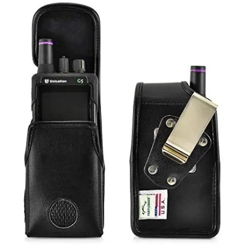 Turtleback Case Made for Unication G4 G5 Voice Pager Fire Radio Pager fire Radio Black Leather Pouch Holster Case with Heavy Duty Rotating Belt Clip, Magnetic Closure Flap Turtleback Case Made for Unication G4 G5 Voice Pager Fire Radio Pager fire Radio Black Leather Pouch Holster Case with Heavy Duty Rotating Belt Clip, Magnetic Closure Flap
