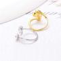 NY Jewelry 925 Sterling Silver Adjustable Flower Ring for Pearl, Pearl Ring Mounts Fittings for Women DIY Jewelry Making(925 Silver/Gold Plating)